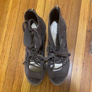 Vince Camuto peep toe booties